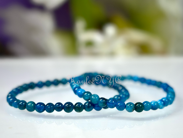 Natural Apatite 5mm 7.5” Crystal Stretch Bracelet