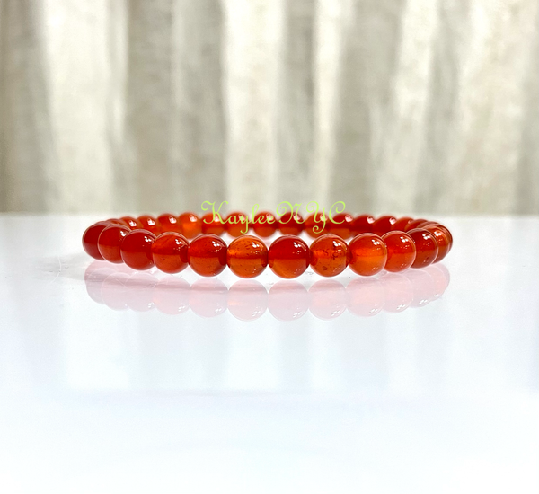 Wholesale Lot 6 Pcs Carnelian 6mm 7.5” Crystal Healing Stret