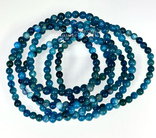 Natural Apatite 5mm 7.5” Crystal Stretch Bracelet