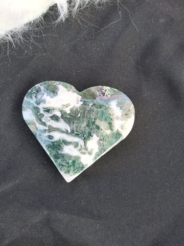 Moss Agate Heart