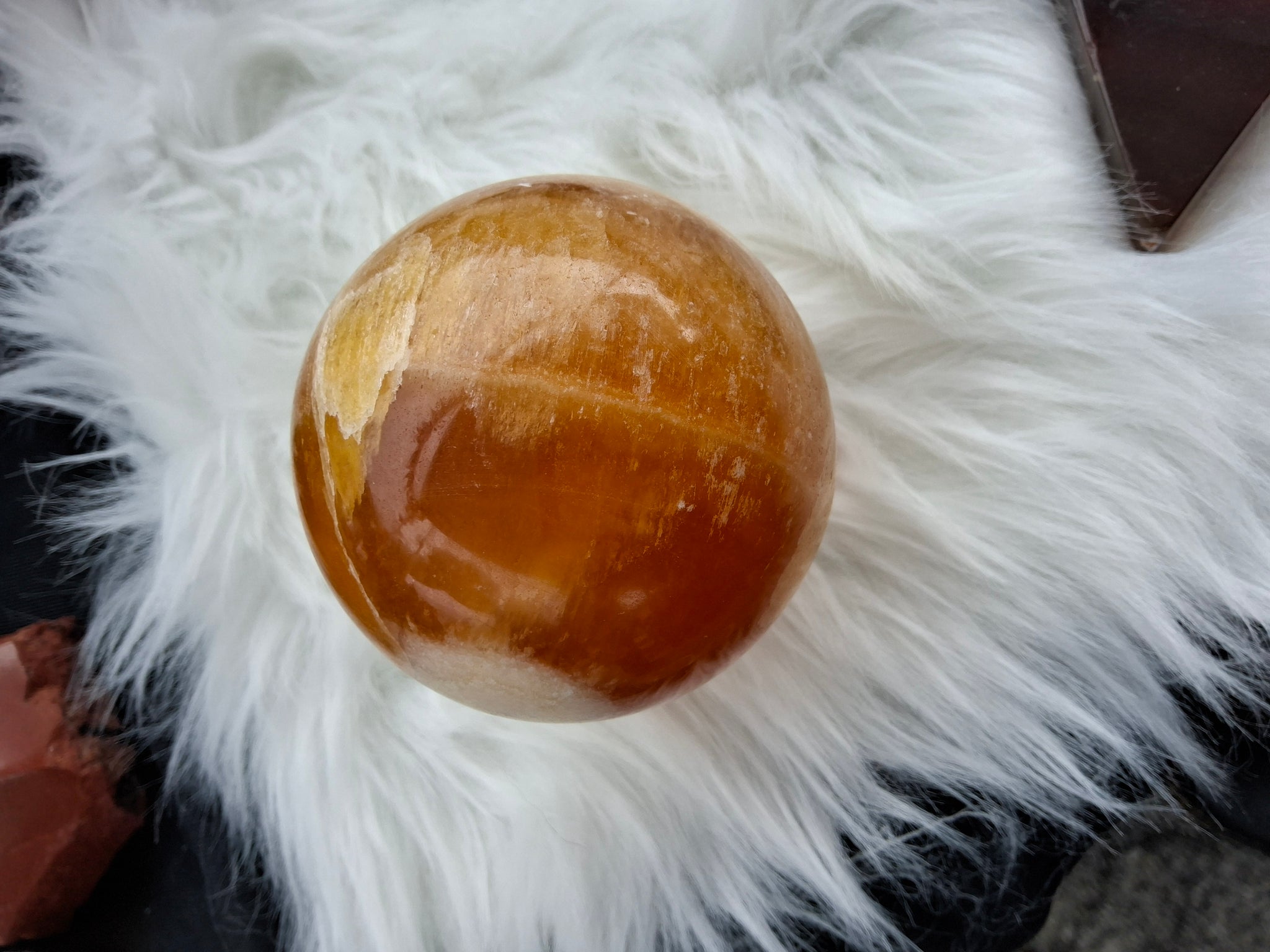 Orange Calcite sphere