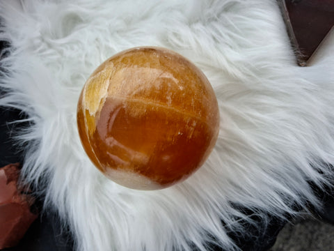 Orange Calcite sphere