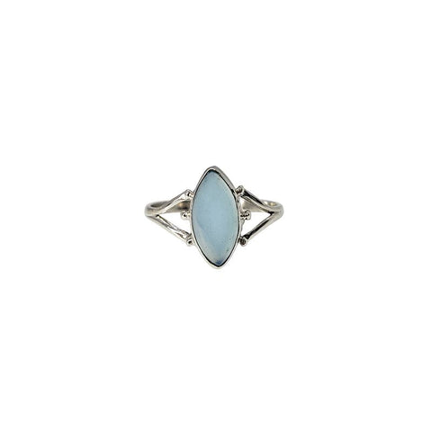 Blue Chalcedony  Stone  Sterling Silver Ring