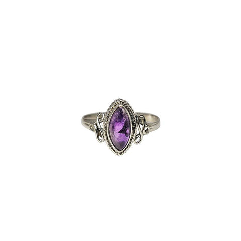 Amethyst Stone Sterling Silver Ring