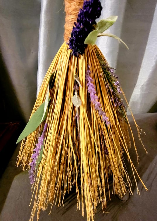 12 inch Lavender Altar Broom